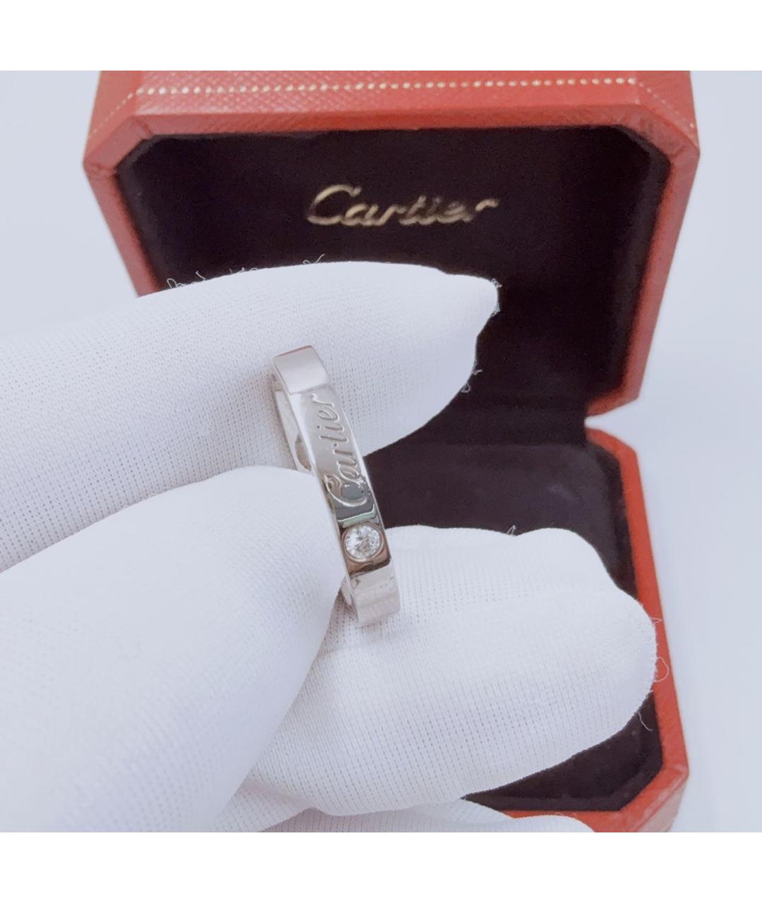 CARTIER Белое платиновое кольцо, фото 4