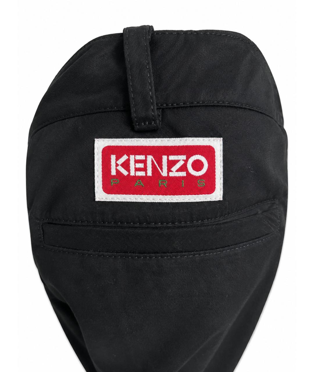 KENZO Черные хлопковые шорты, фото 3