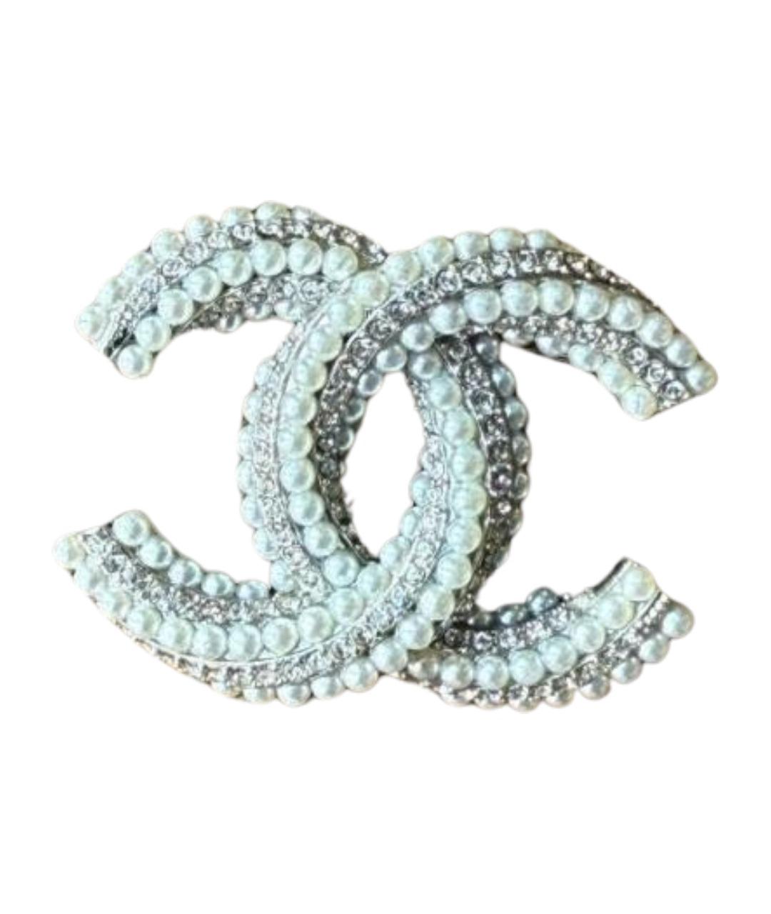 CHANEL Белая жемчужная булавка / брошь, фото 1