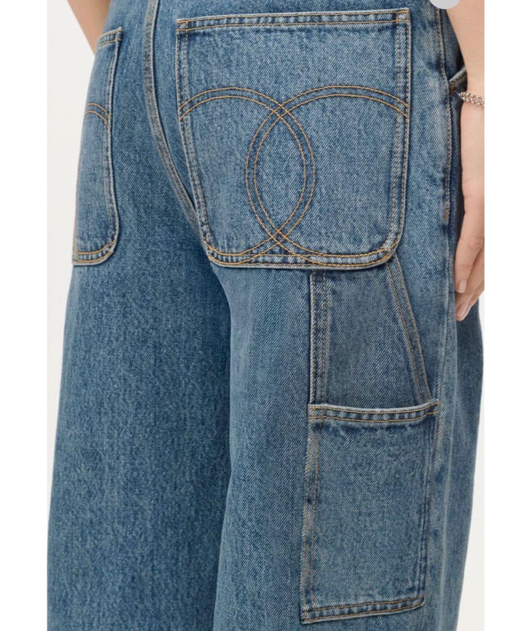 CHANEL Голубые хлопковые прямые джинсы, фото 2