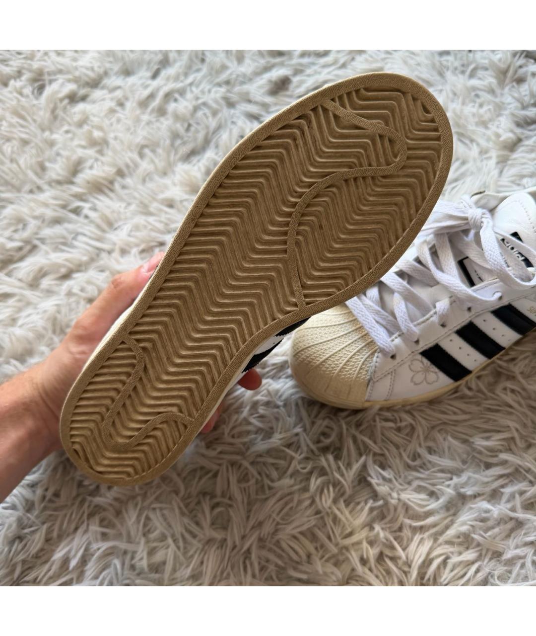 ADIDAS Белые кожаные кеды, фото 5