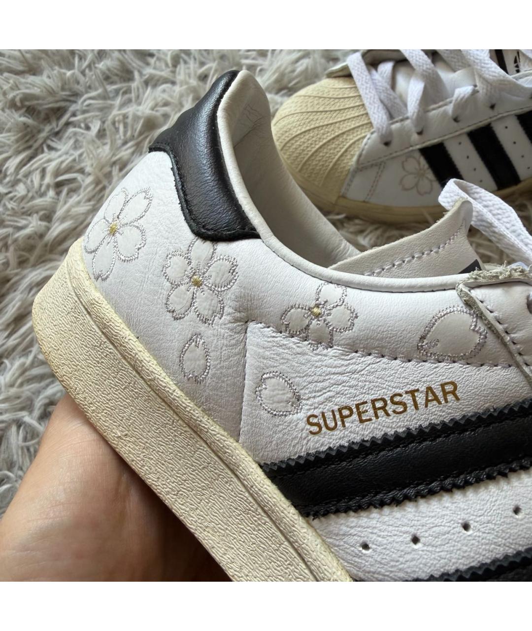 ADIDAS Белые кожаные кеды, фото 4