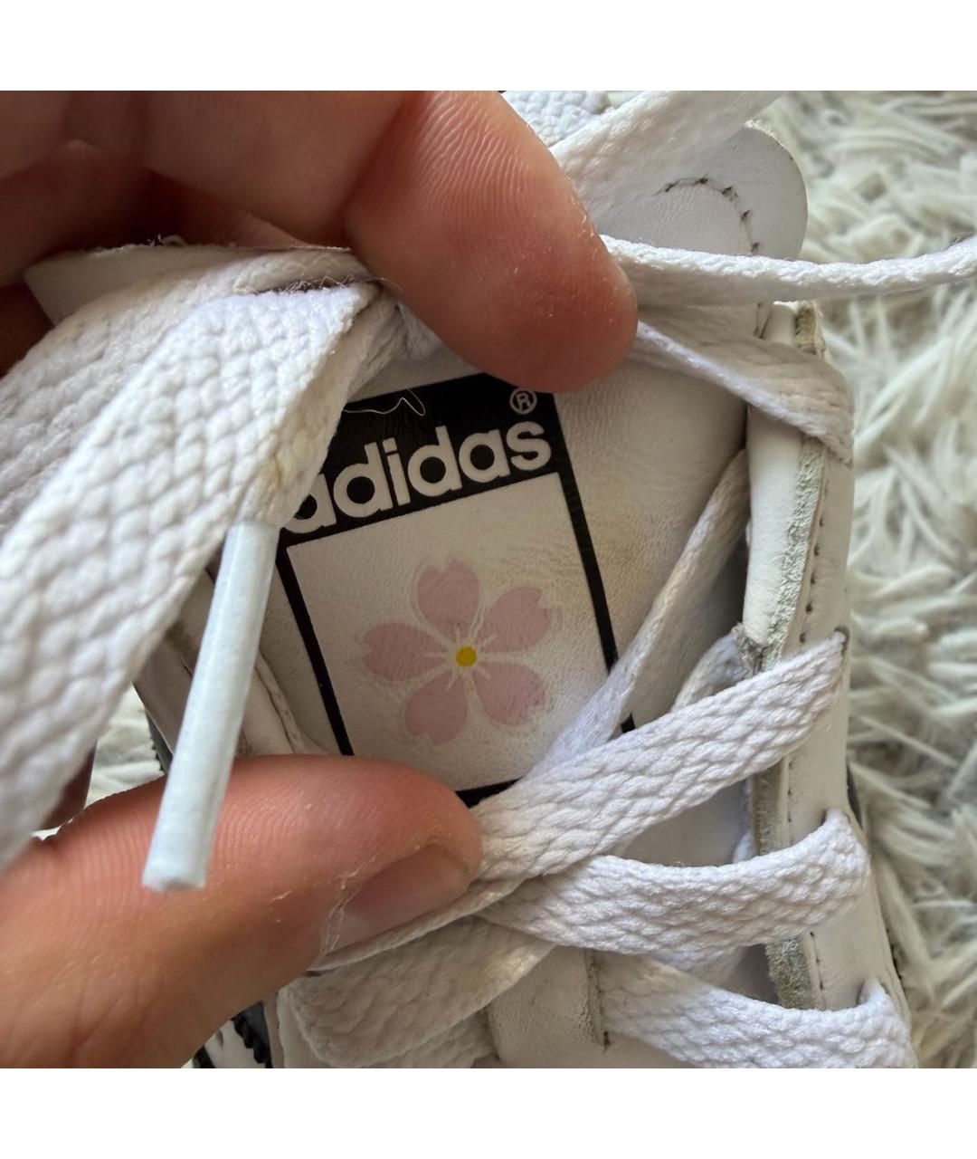 ADIDAS Белые кожаные кеды, фото 6