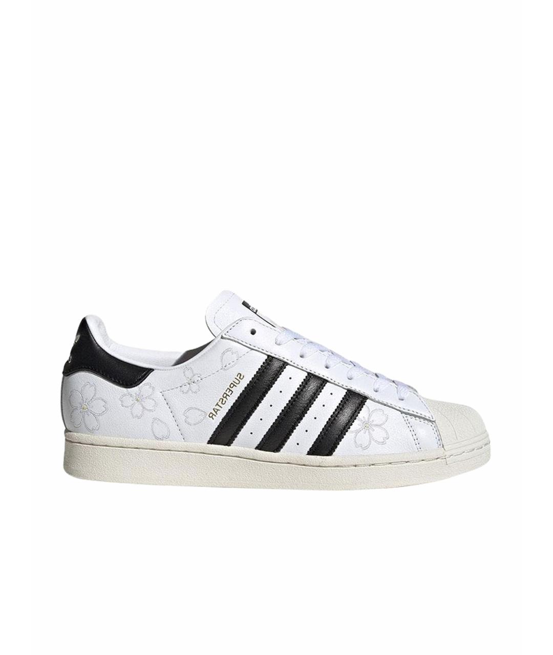 ADIDAS Белые кожаные кеды, фото 1