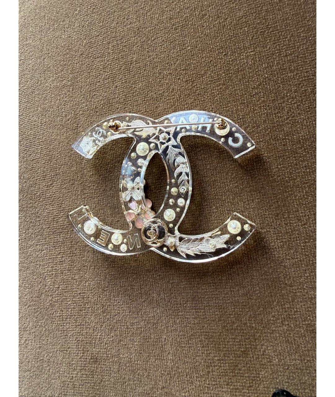 CHANEL Прозрачная пластиковая булавка / брошь, фото 4
