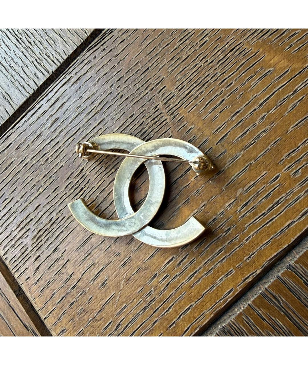 CHANEL Золотая металлическая булавка / брошь, фото 4