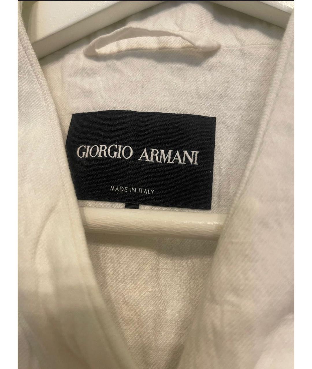 GIORGIO ARMANI Белый хлопковый костюм с брюками, фото 5