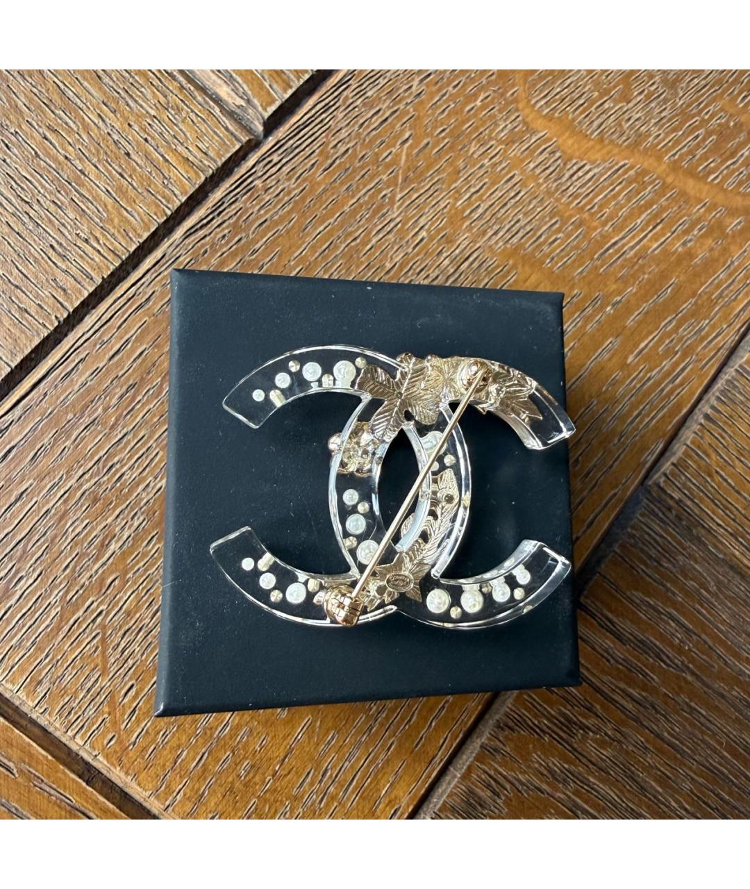 CHANEL Прозрачная пластиковая булавка / брошь, фото 4