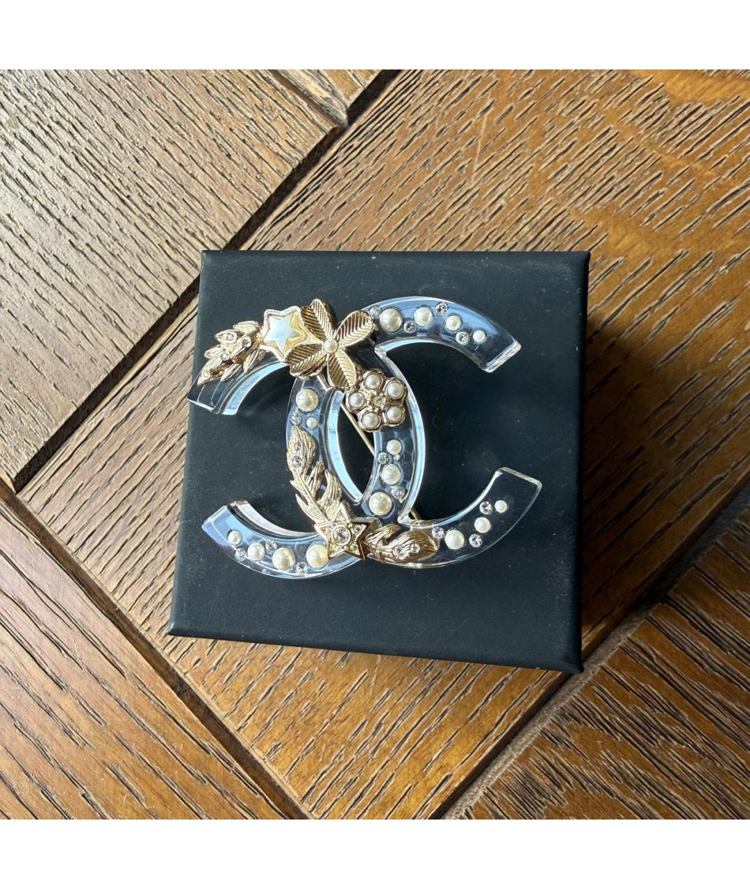 CHANEL Прозрачная пластиковая булавка / брошь, фото 2