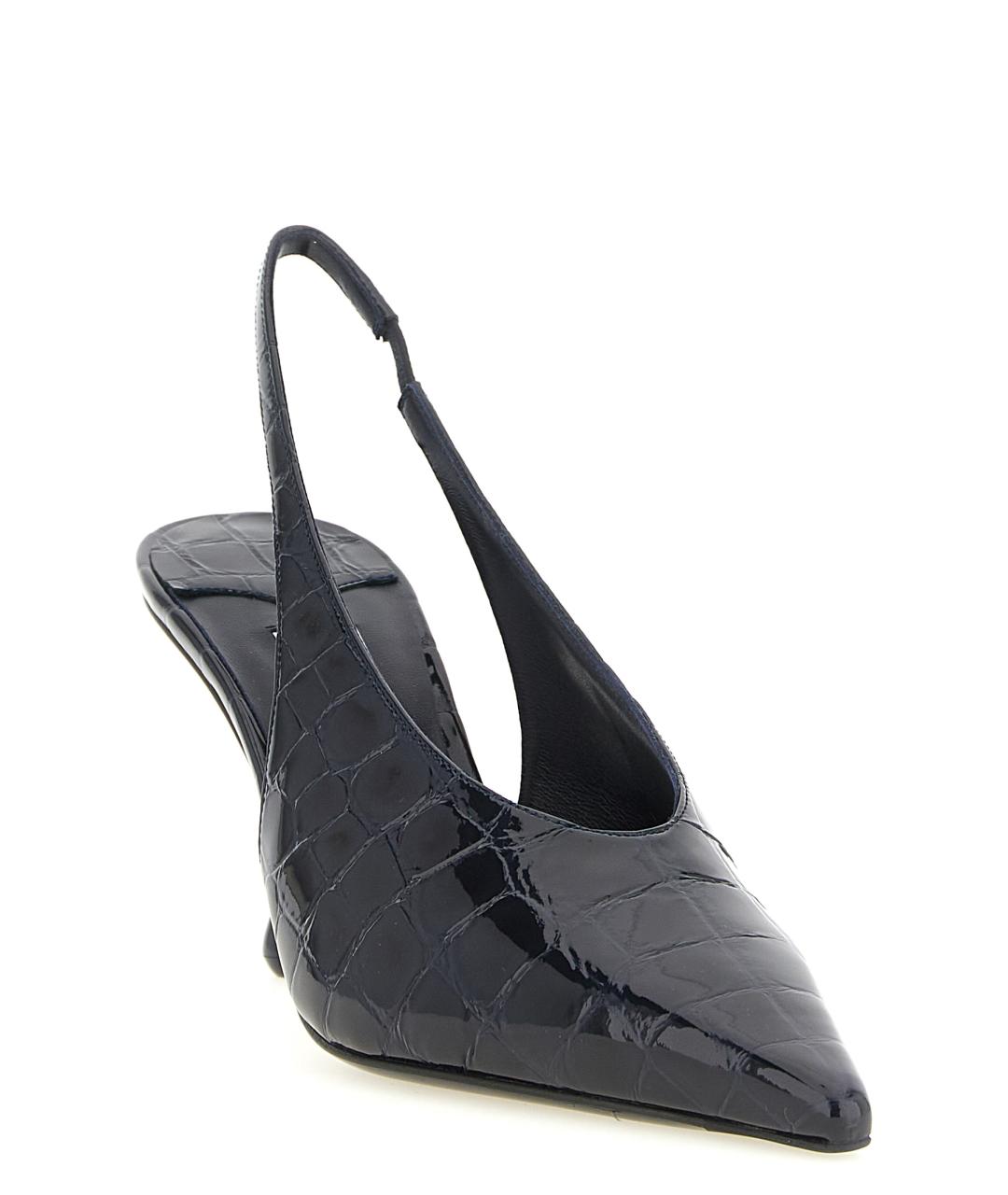JIMMY CHOO Темно-синие туфли из лакированной кожи, фото 2