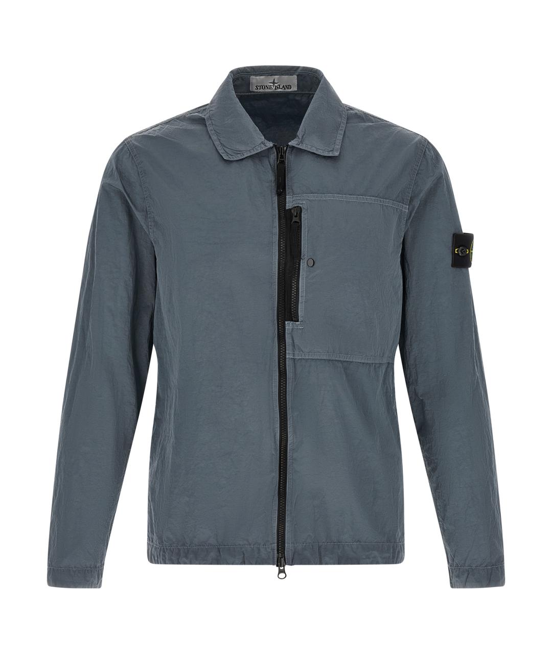 STONE ISLAND Серая полиамидовая куртка, фото 1