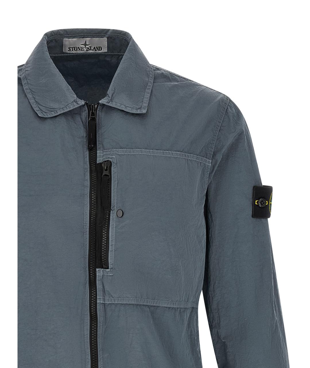 STONE ISLAND Серая полиамидовая куртка, фото 3