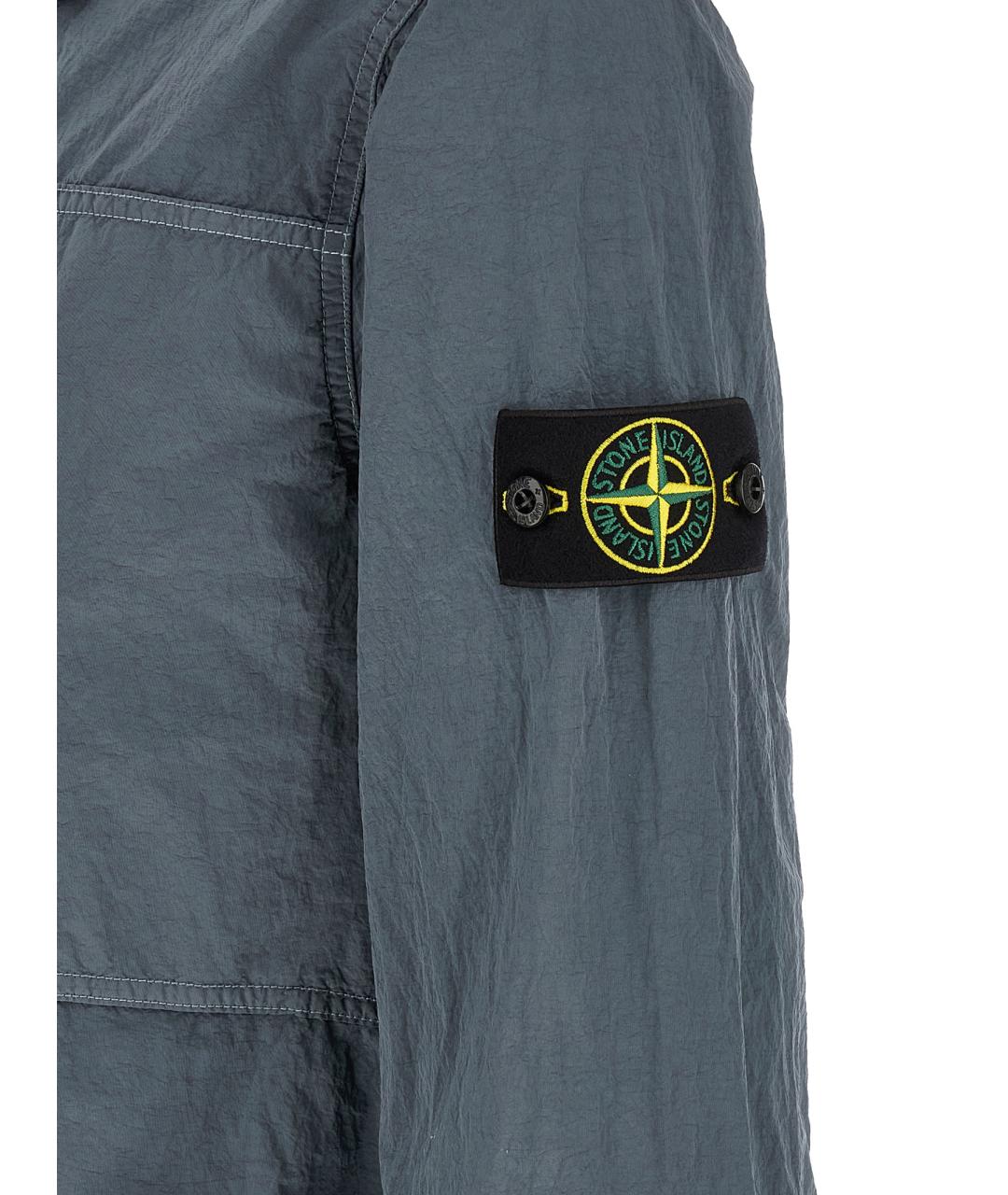 STONE ISLAND Серая полиамидовая куртка, фото 5