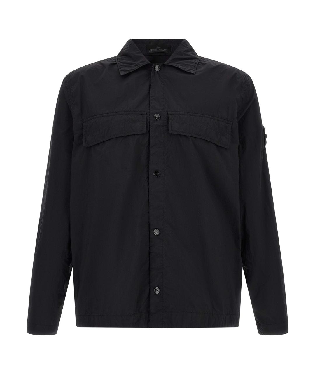 STONE ISLAND Черная полиамидовая куртка, фото 1