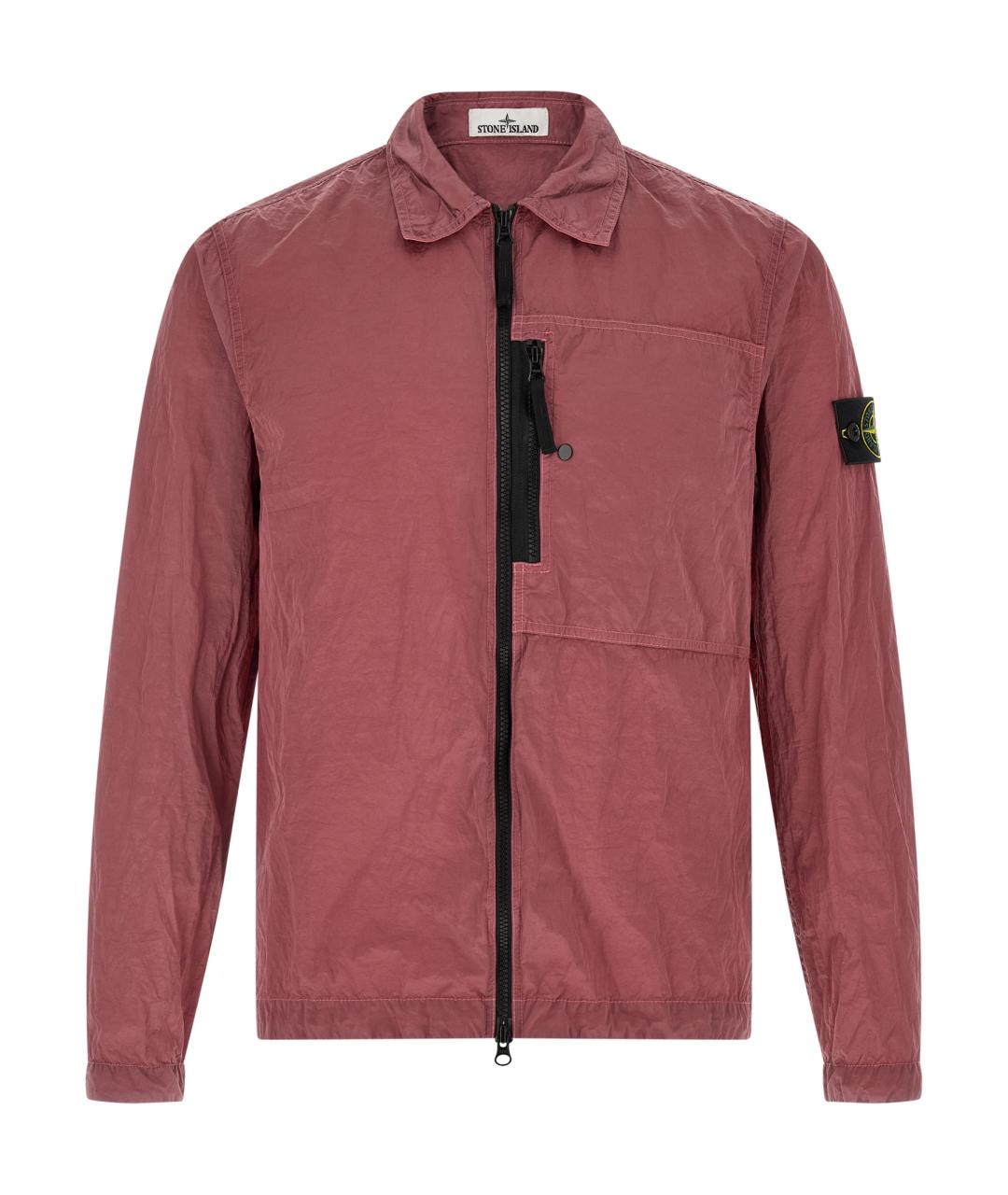 STONE ISLAND Розовая полиамидовая куртка, фото 1