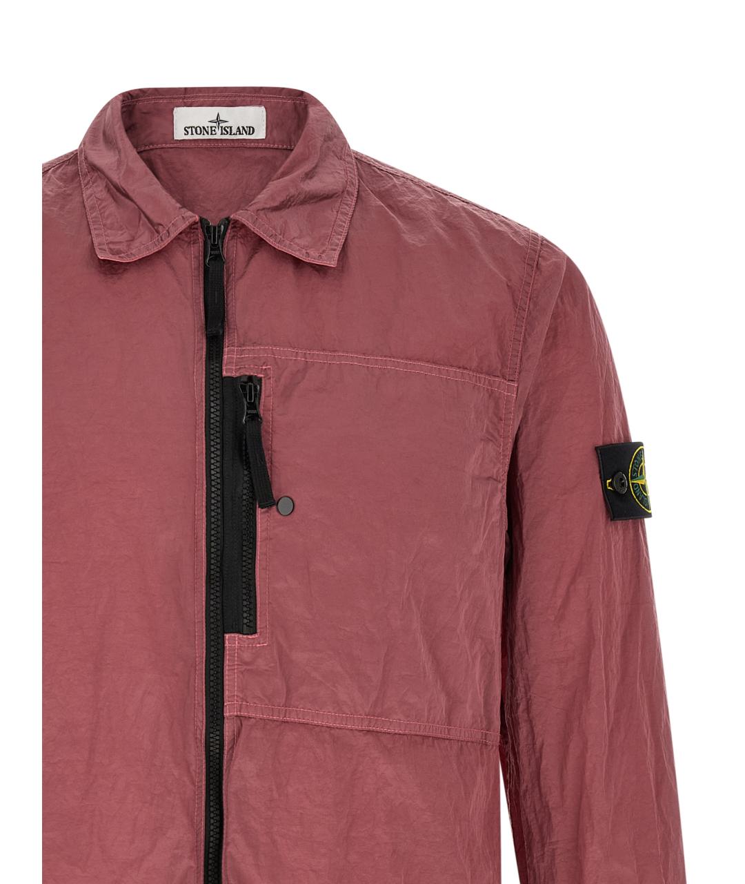 STONE ISLAND Розовая полиамидовая куртка, фото 3