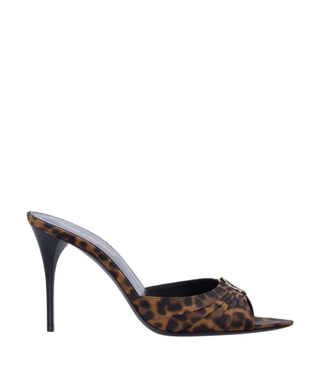 SAINT LAURENT Мульти текстильные мюли, фото 1