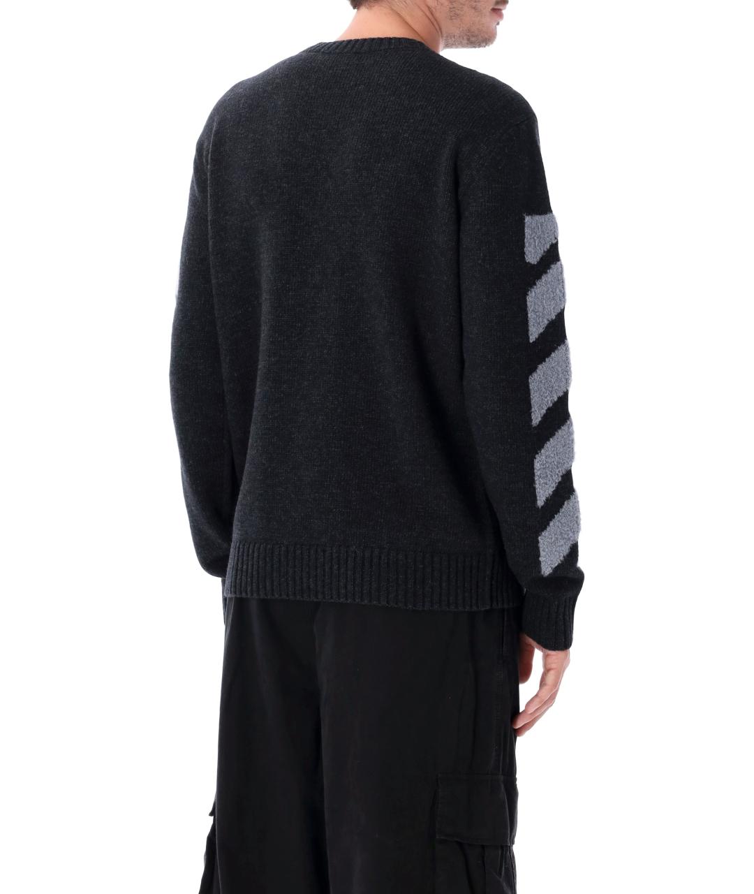 OFF-WHITE Серый шерстяной джемпер / свитер, фото 2