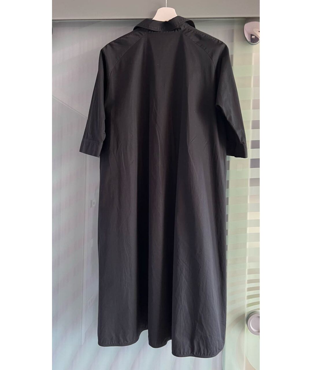 MAX MARA Черное хлопковое повседневное платье, фото 2