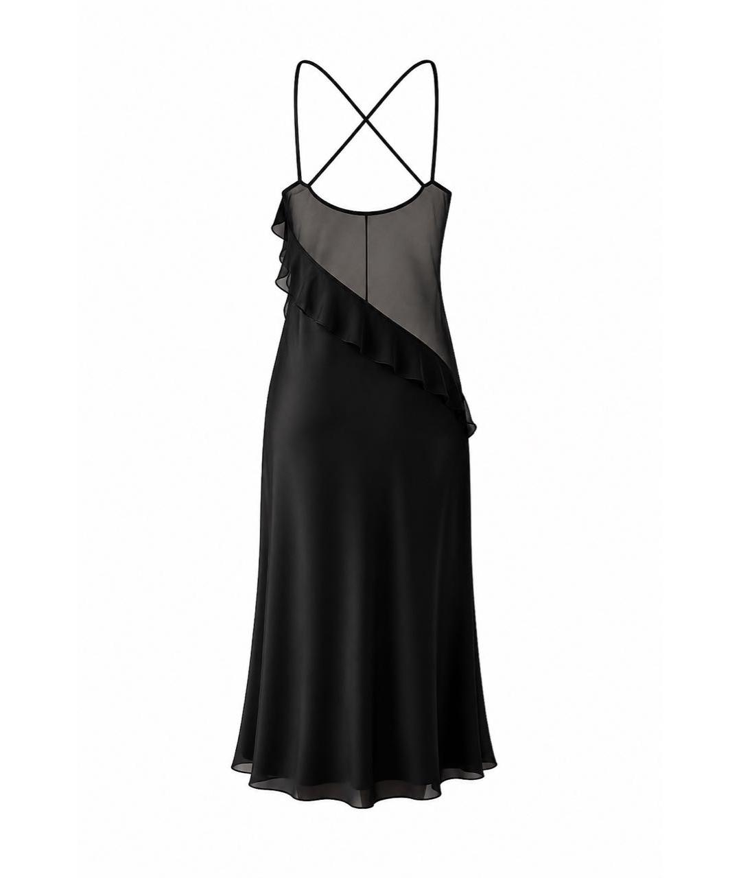EMPORIO ARMANI Черное полиэстеровое вечернее платье, фото 2