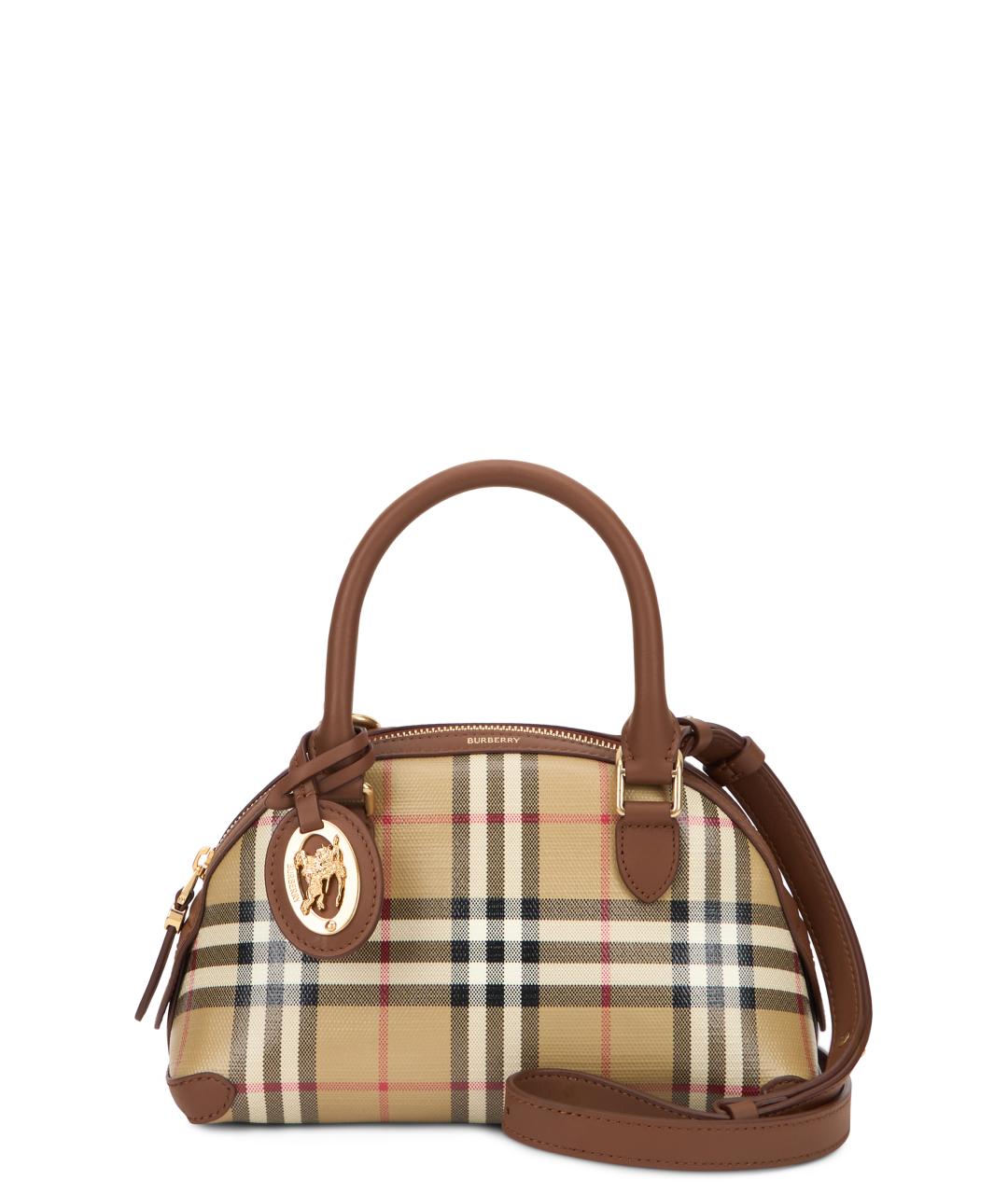BURBERRY Бежевая канва сумка с короткими ручками, фото 1