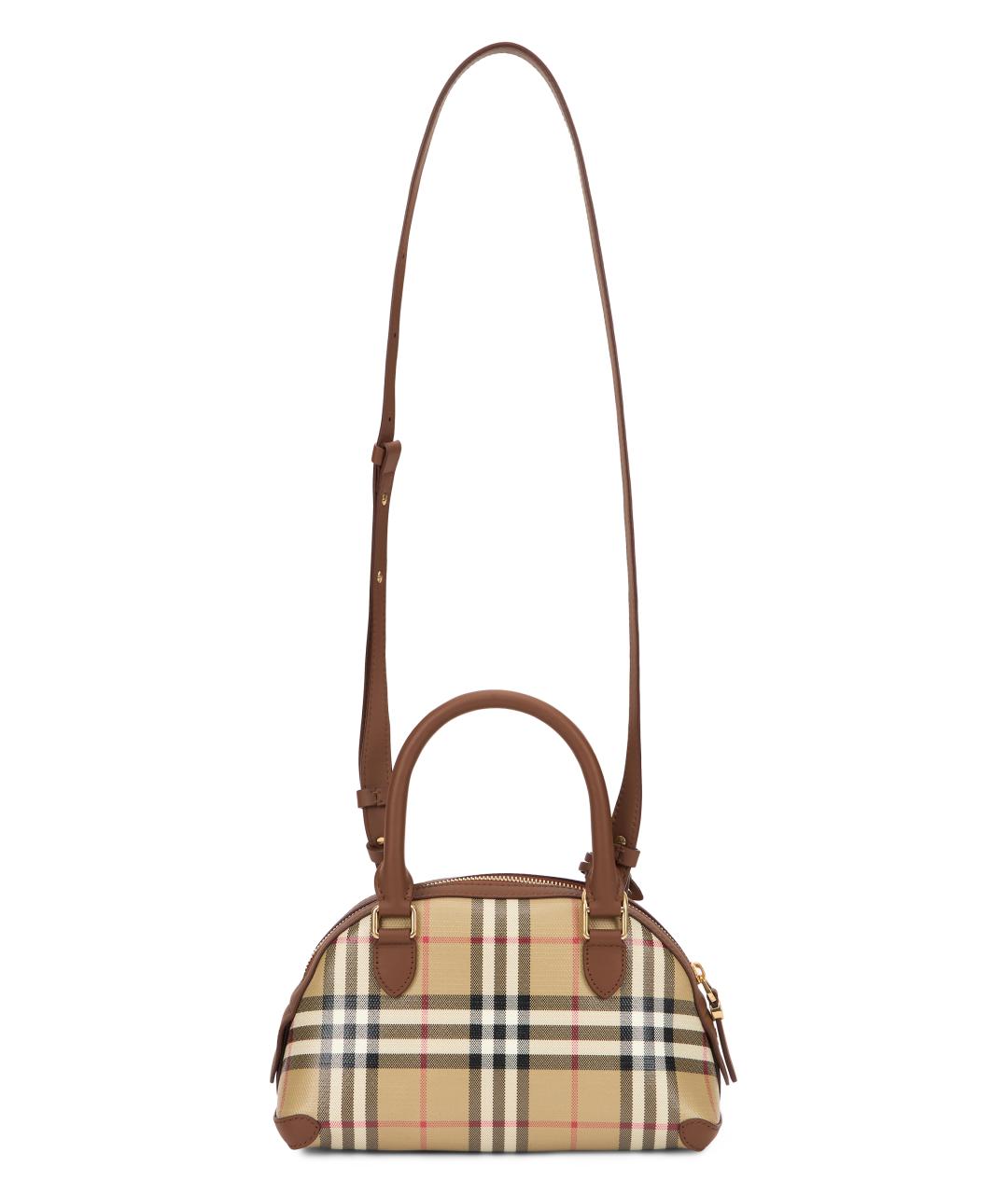 BURBERRY Бежевая канва сумка с короткими ручками, фото 4