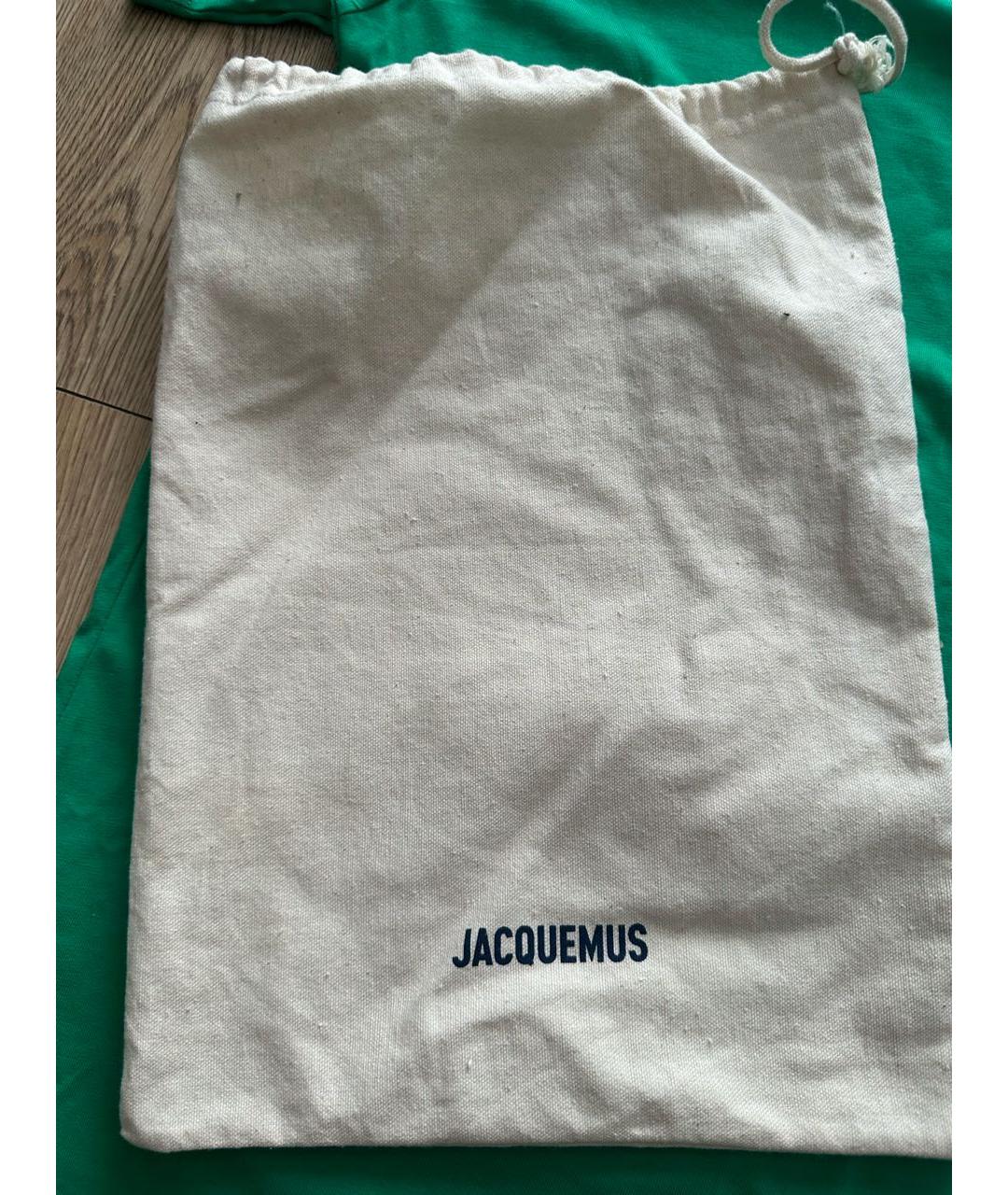 JACQUEMUS Зеленая хлопковая футболка, фото 4
