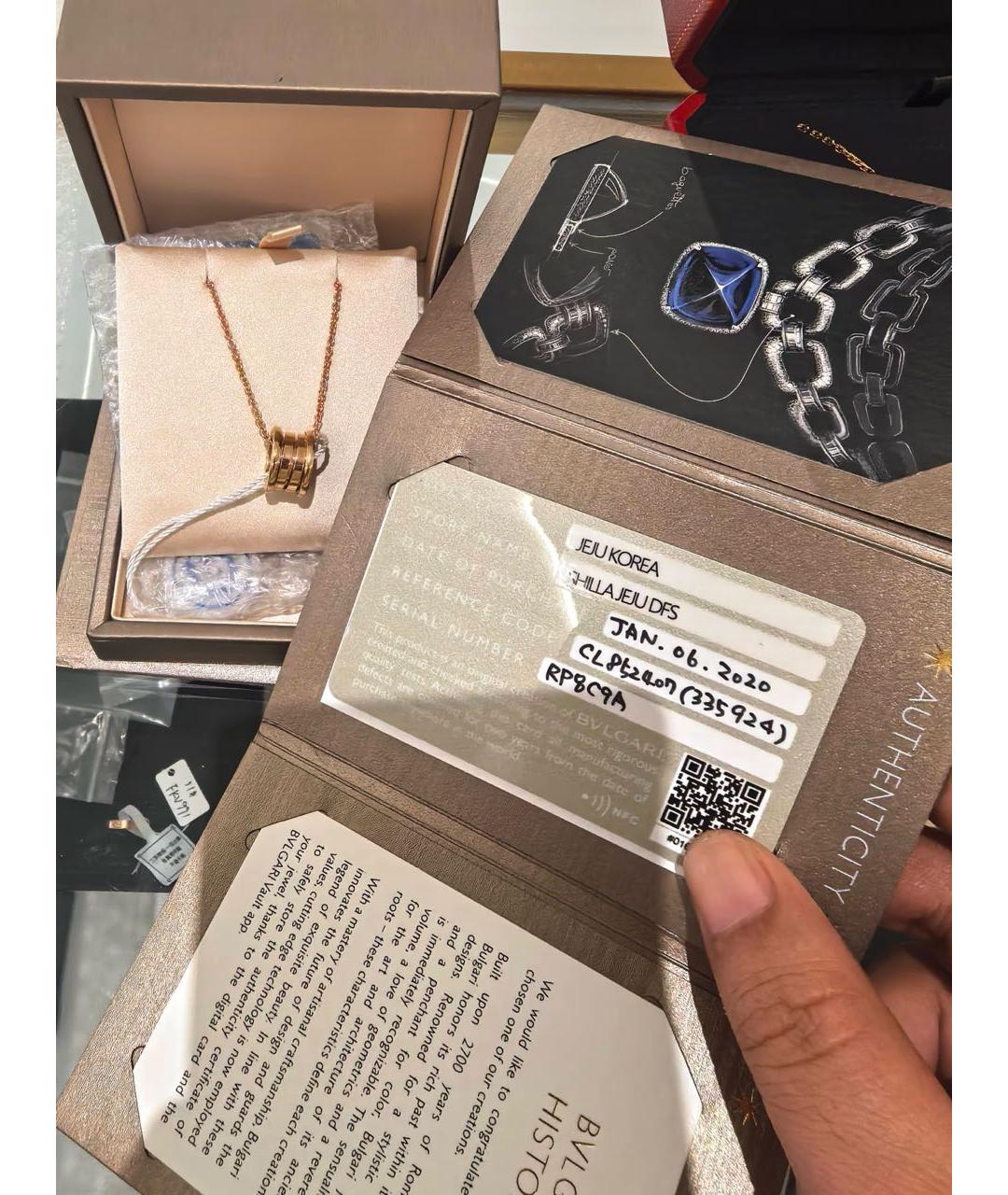 BVLGARI Золотое колье из розового золота, фото 4