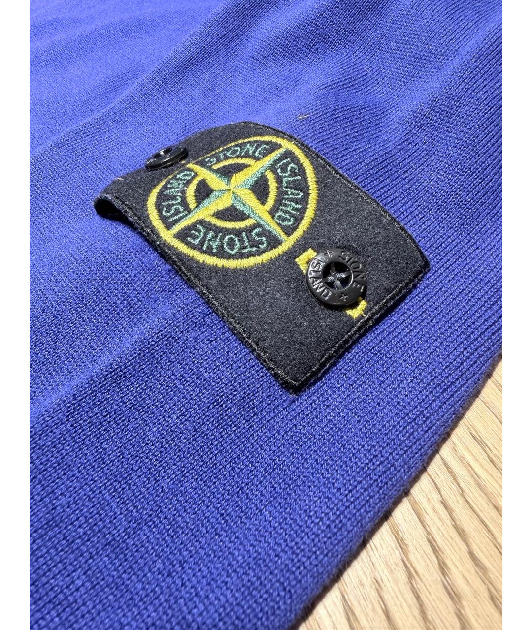 STONE ISLAND Синий хлопковый джемпер / свитер, фото 3
