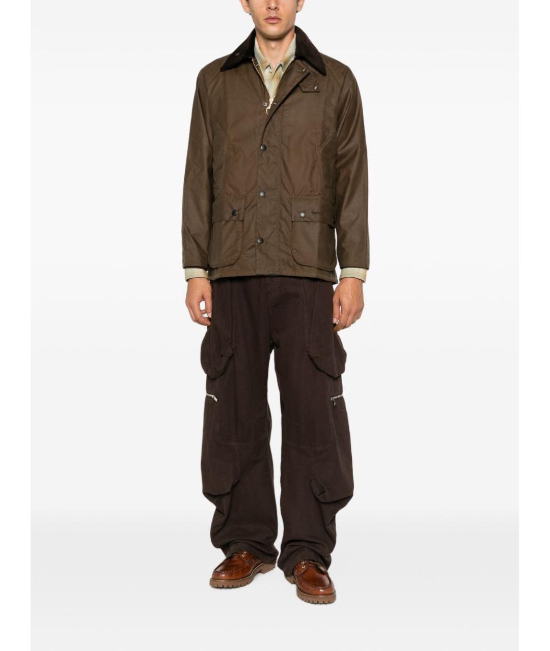 BARBOUR Коричневая хлопковая куртка, фото 3