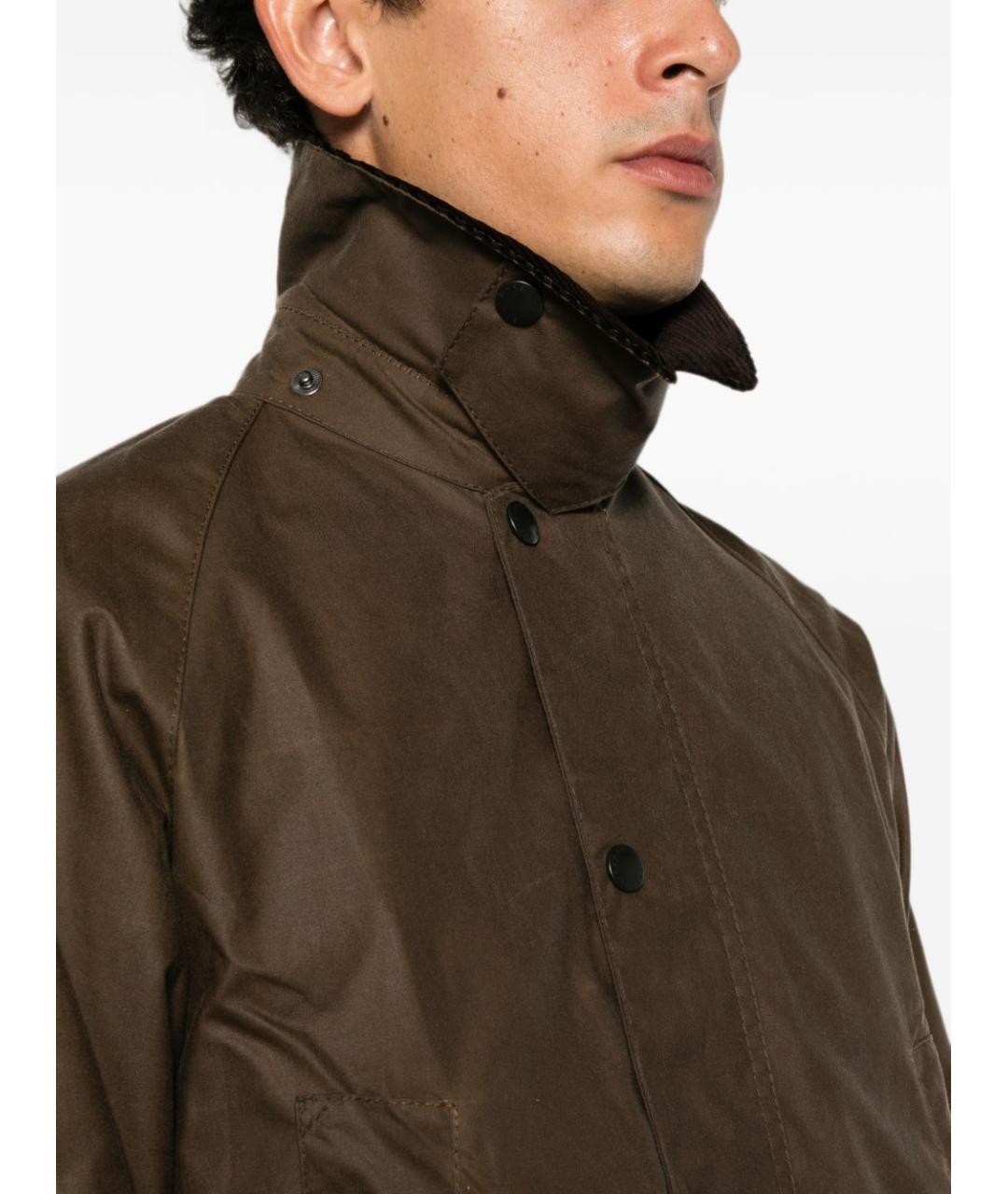 BARBOUR Коричневая хлопковая куртка, фото 4
