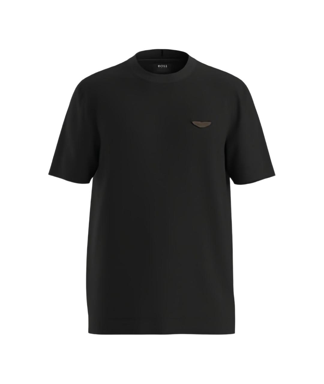 HUGO BOSS Черная хлопковая футболка, фото 1