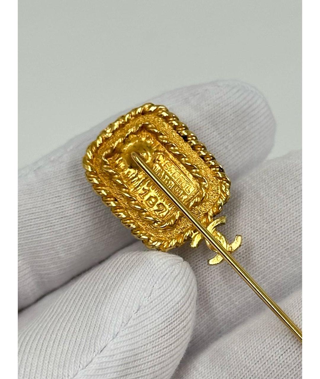 CHANEL Золотая позолоченная булавка / брошь, фото 6