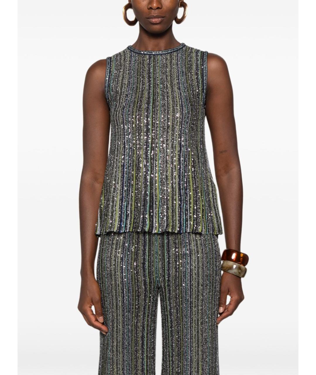 MISSONI Зеленая вискозная майка, фото 5