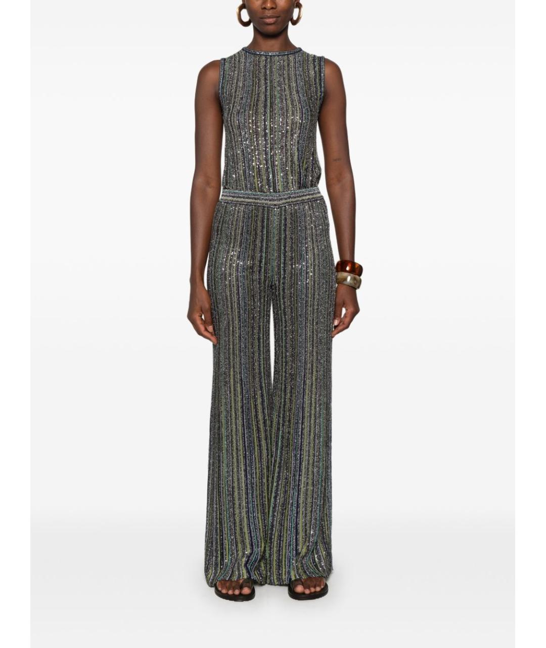 MISSONI Зеленые вискозные брюки широкие, фото 3