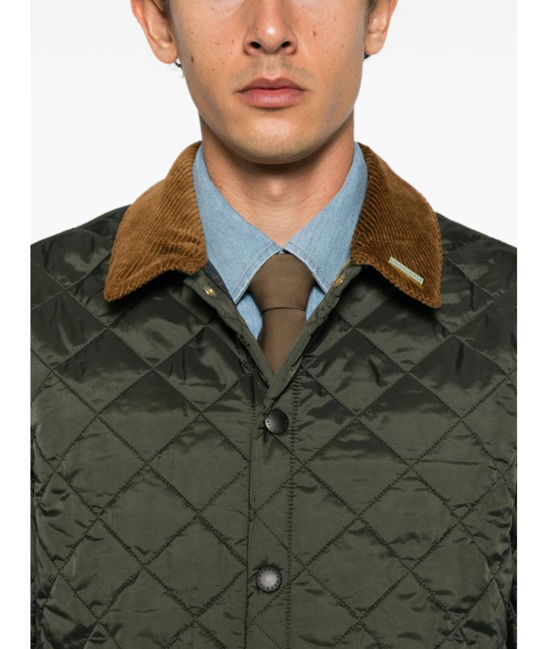BARBOUR Зеленая полиамидовая куртка, фото 4