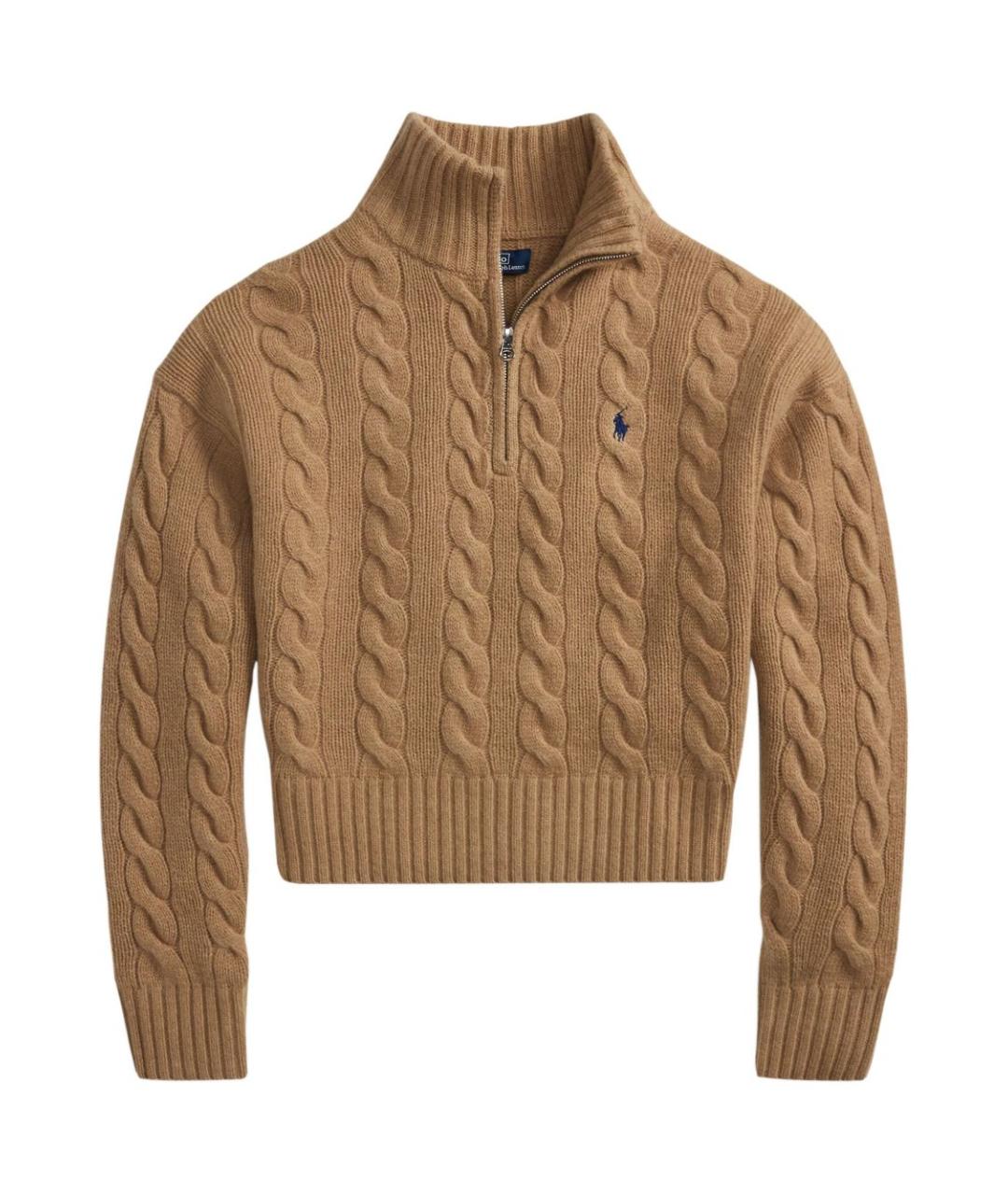 POLO RALPH LAUREN Бежевый шерстяной джемпер / свитер, фото 1