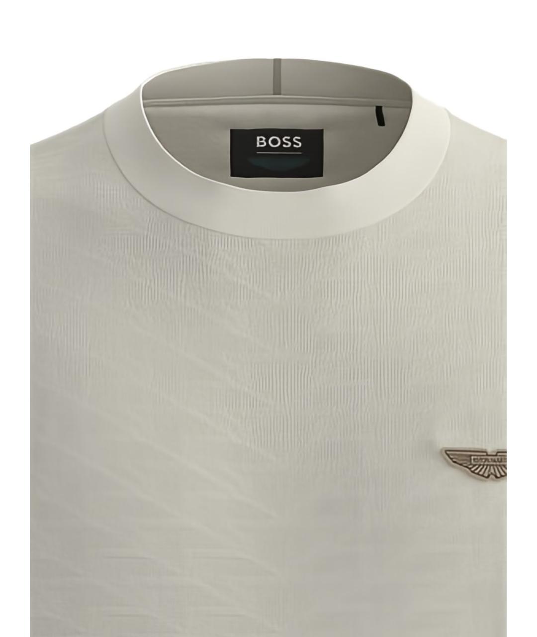 HUGO BOSS Белая хлопковая футболка, фото 2