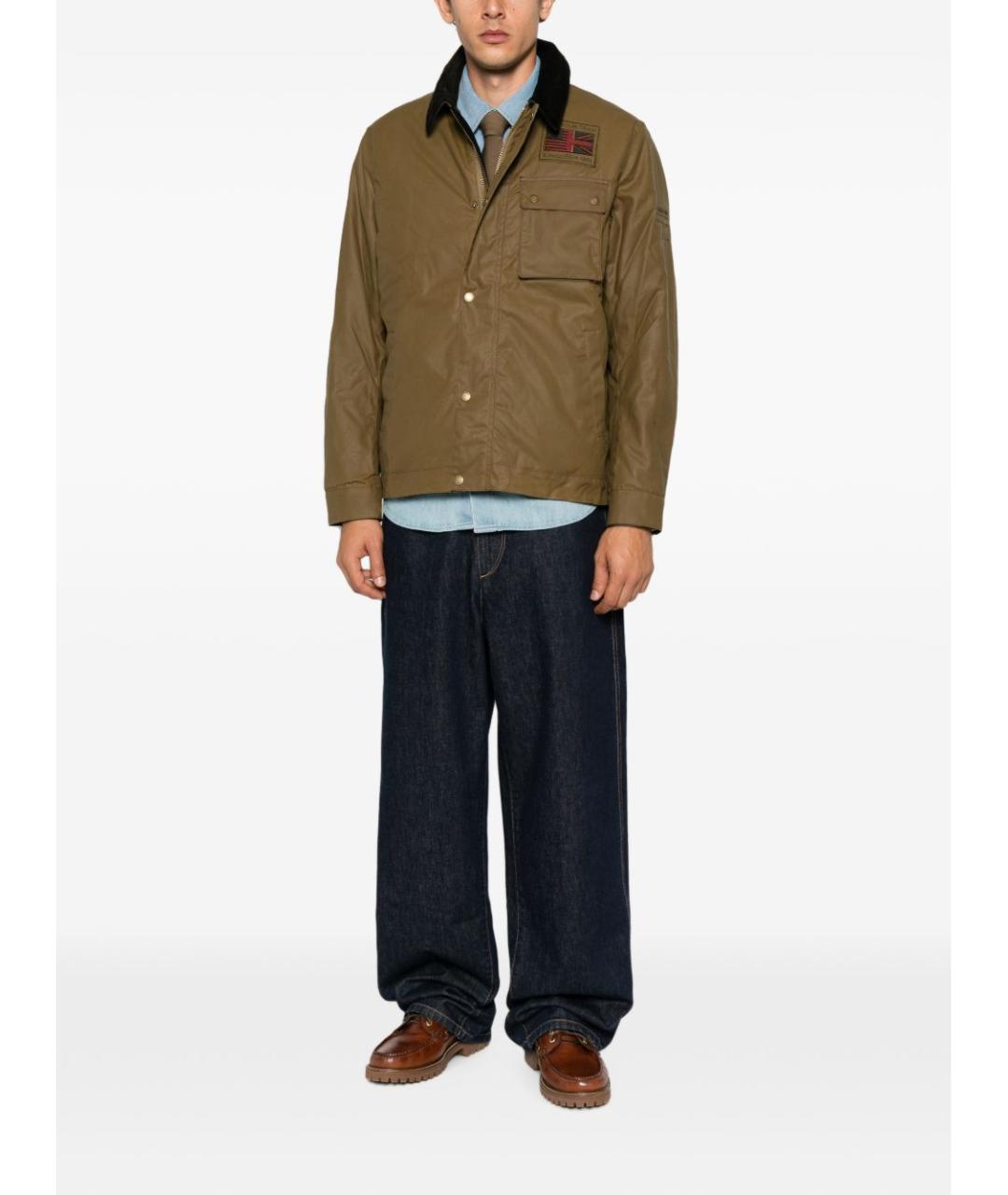 BARBOUR Коричневая хлопковая куртка, фото 4
