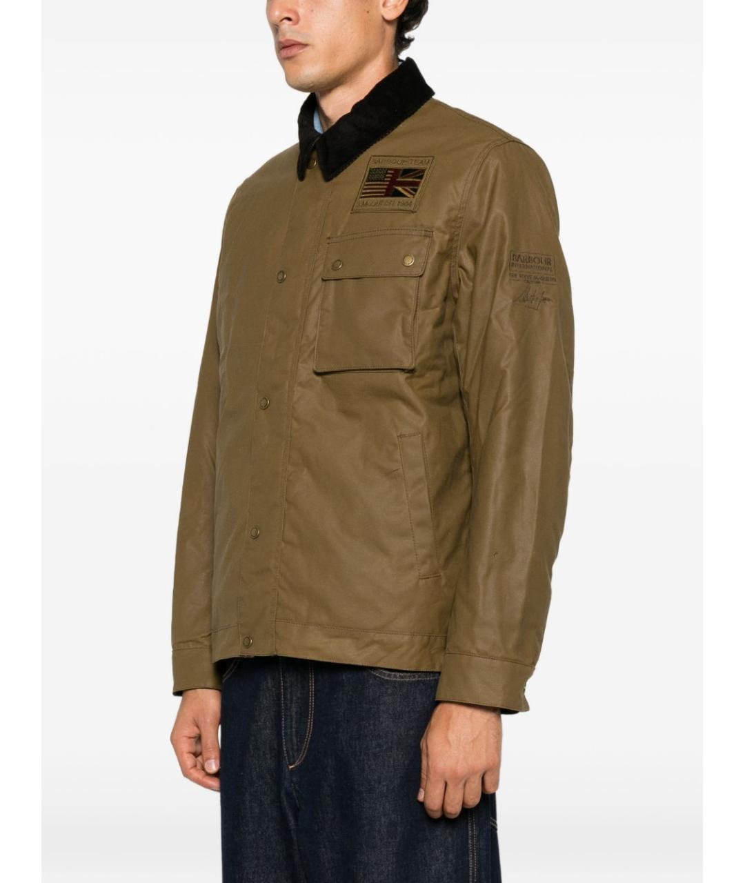 BARBOUR Коричневая хлопковая куртка, фото 2