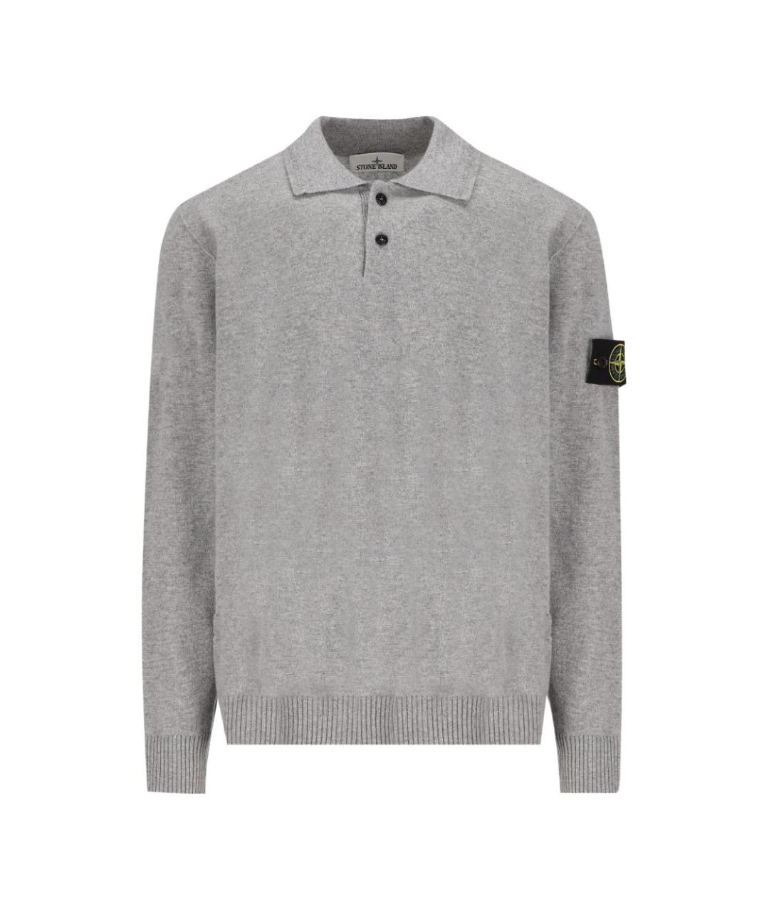 STONE ISLAND Серый шерстяной джемпер / свитер, фото 1