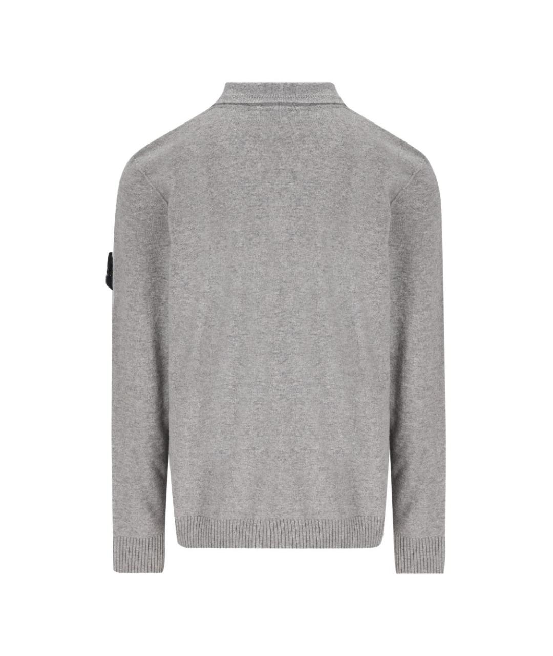 STONE ISLAND Серый шерстяной джемпер / свитер, фото 3