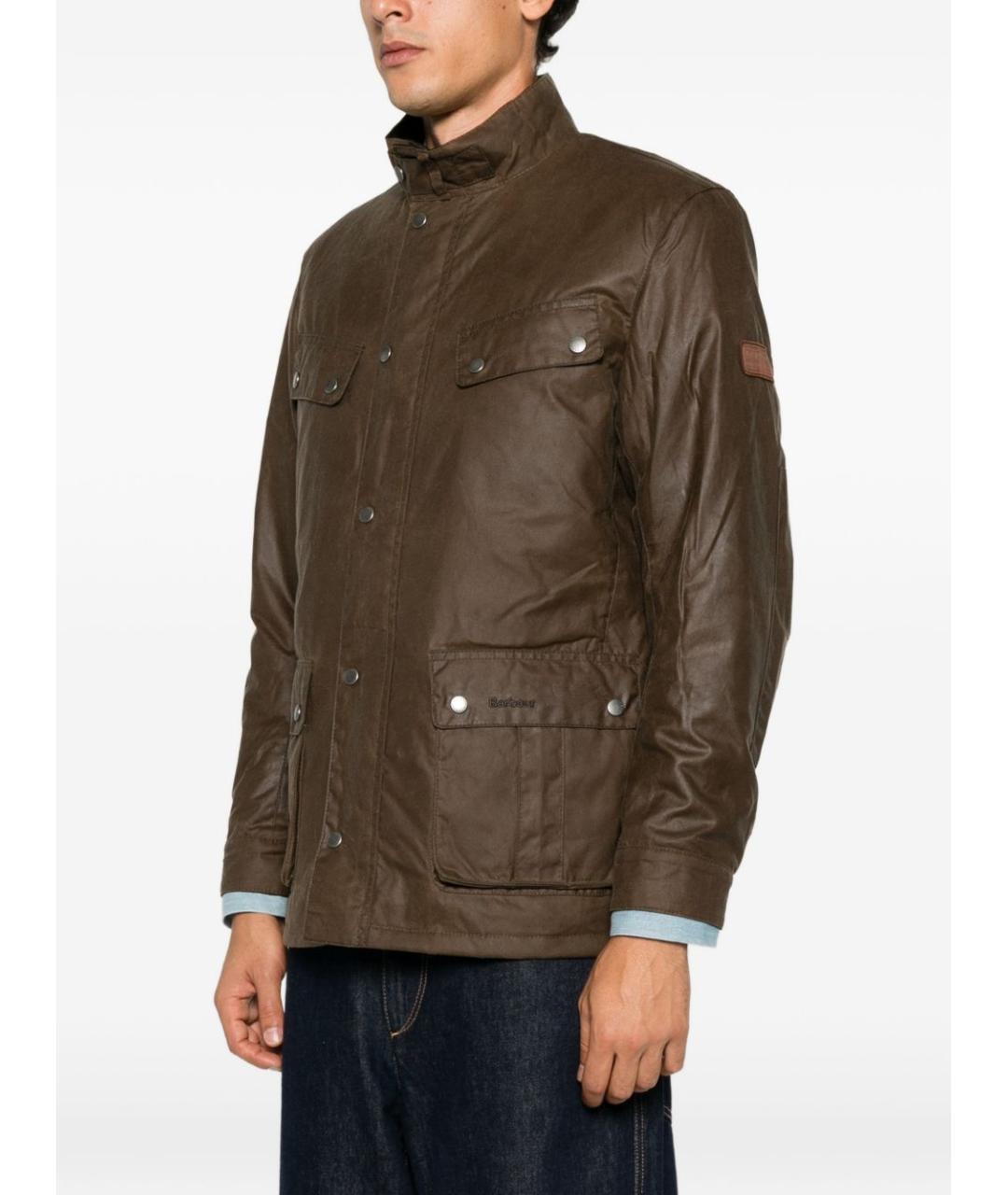 BARBOUR Коричневая хлопковая куртка, фото 5