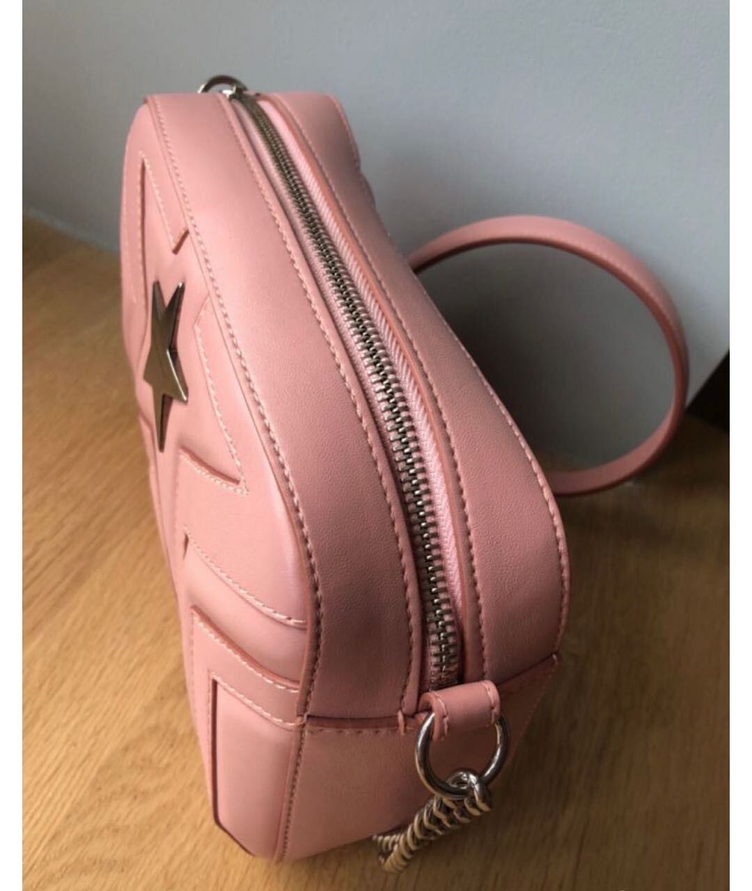 STELLA MCCARTNEY Розовая кожаная сумка через плечо, фото 2