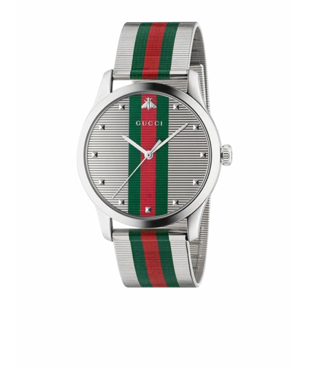 GUCCI Серебряные стальные часы, фото 1