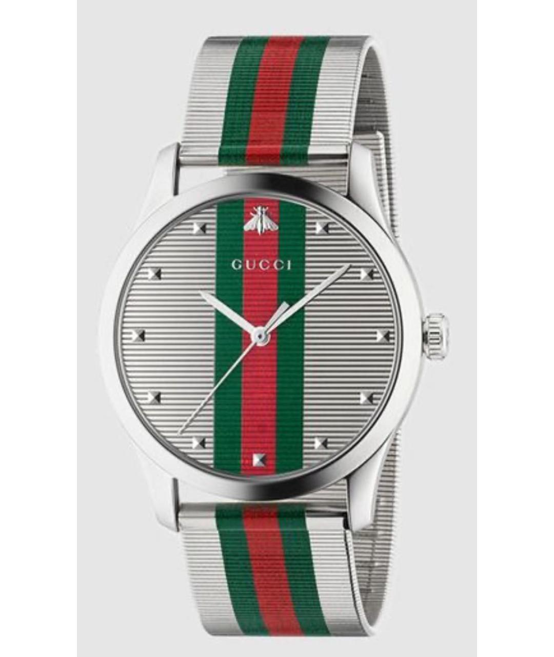 GUCCI Серебряные стальные часы, фото 9