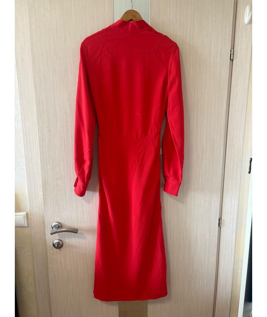 VICTORIA BECKHAM Красное ацетатное вечернее платье, фото 2