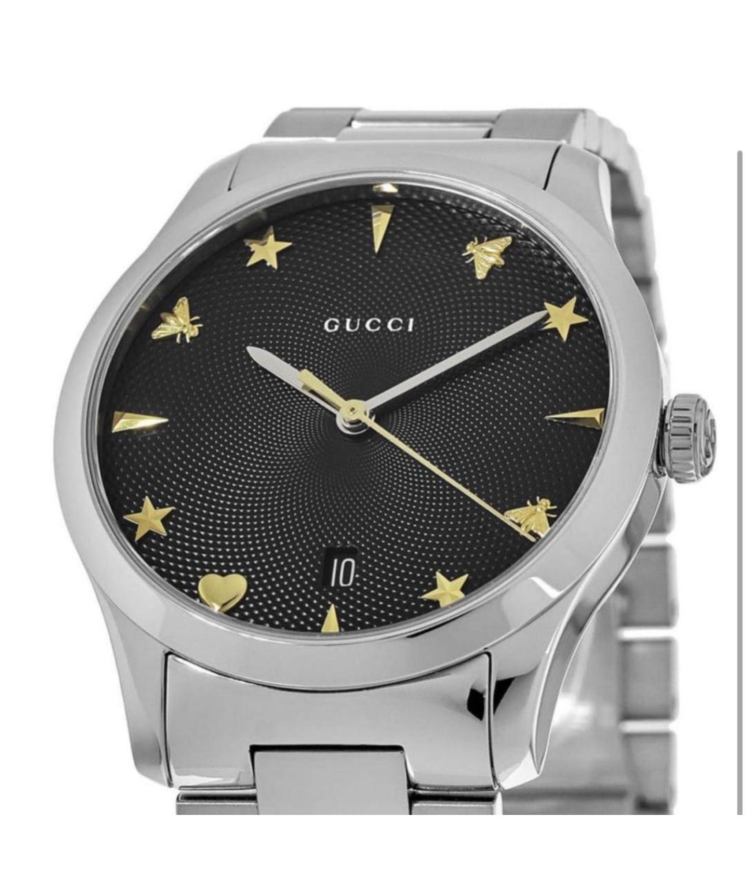 GUCCI Серебряные стальные часы, фото 3