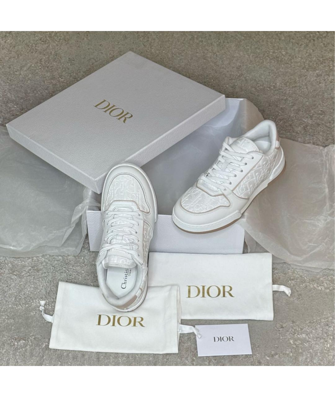 CHRISTIAN DIOR Белые кожаные кроссовки, фото 5
