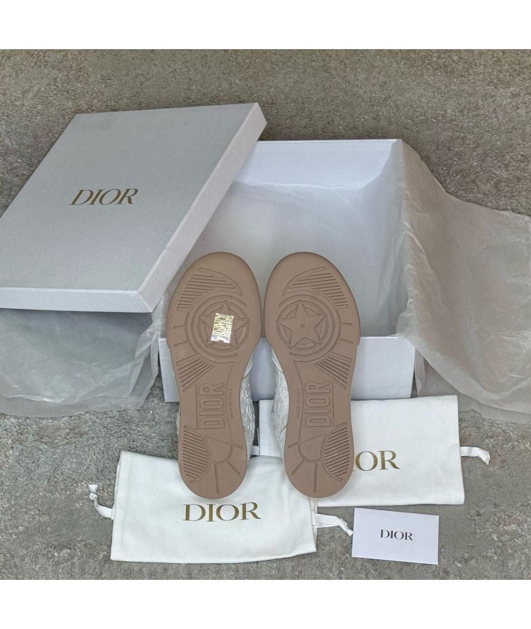 CHRISTIAN DIOR Белые кожаные кроссовки, фото 6